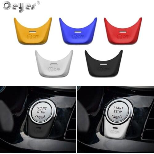 Ceyes Car Styling Ignition Engine Start Stop Button Rings Case For Bmw X3 X4 X5 X6 5 6 7 Series Interior Accessories Covers 1pc