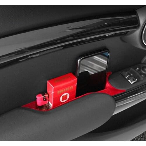 Car Door Handle Storage Box Mobile Phone Holder Organizer Bag For Bmw Mini Cooper S F55 F56 Car Interior Styling Accessories