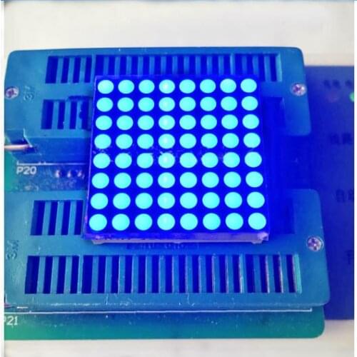 Free Ship 100PCS Common cathode/Common anode F3 3MM 8*8 Dot matrix module Blue led tube display