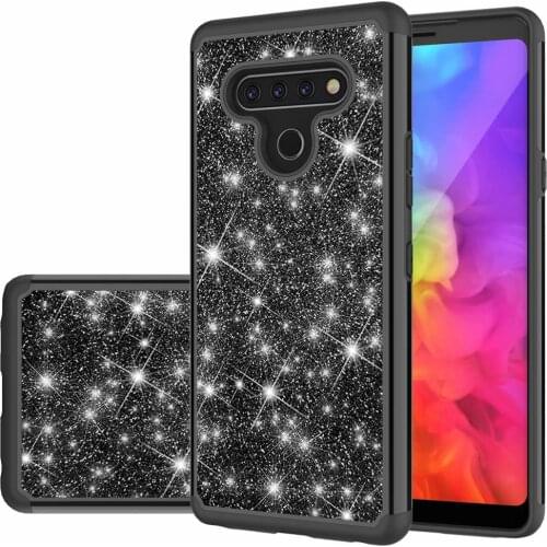 Glitter Sparkle Bling Shiny Shock Absorption Full Body Protective Anti-Scratch Tough Armor Phone case for LG Stylo 6