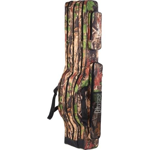 Blusea Fishing Bag 120cm/150cm 3 Layers Portable Folding Fishing Rod Reel Bag Fishing Tackle Carry Bag Case Travel Storage Bag