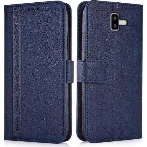 3d Embossed Leather Case for Samsung Galaxy J6 Plus J610 J6+2018 J610 J610F SM-J610 6'' Back Cover Wallet Case With Card Pocket