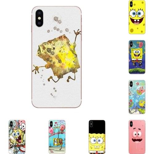 For Xiaomi Mi note 9 10 mi10 mi9 mi8 pro lite SE Mi A1 A2 A3 CC9 CC9E 9T Back Covers Hybrid Bob Squarepants
