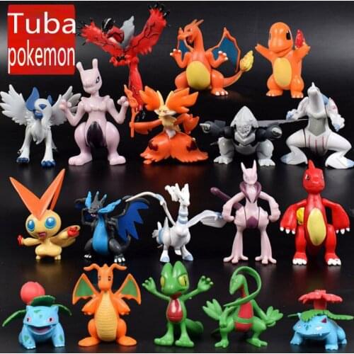 Pokemon 4-11cm Tuba Mega Mewtwo Groudon Mega Charizard Dialga Solgaleo Rayquaza Action Figure Model Toys Gift for Children
