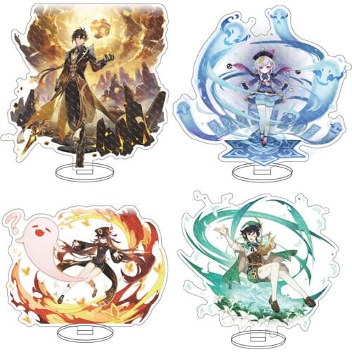 Genshin Impact Figure Xiao Kaedehara Kazuha Raiden Shogun Baal Sangonomiya Kokomi Action Figures Acrylic Stand Model Toy Gift