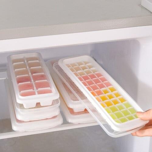 Food grade PP ice cube mold ice tray creative small ice cube box kitchen tools ice storage box for cold drink