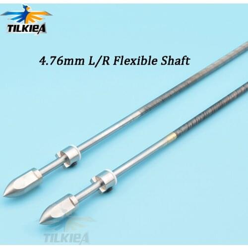 Good Quality 4.76mm 3/16'' Flexible Shaft Left/Right Flex Cable With Drive Dog Prop Nut For RC Boat