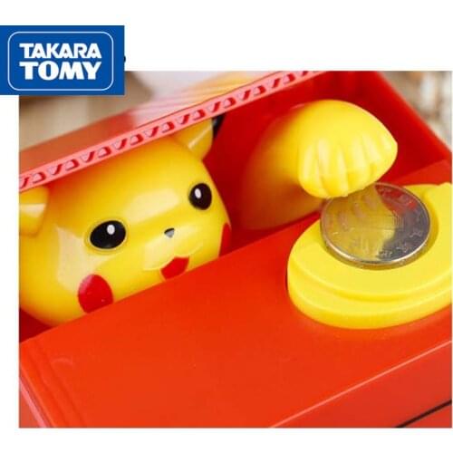 TAKARA TOMY Pokemon Piggy Bank Various Anime Electronic Piggy Bank Stealing Money Bank Piggy Bank Childrens Toy Gift