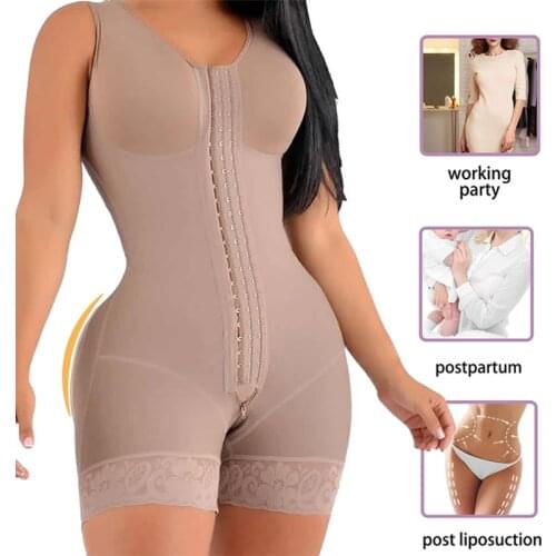 High Compression Short Girdle With Brooches Bust For Daily And Post-Surgical Use Slimming Sheath Belly Women