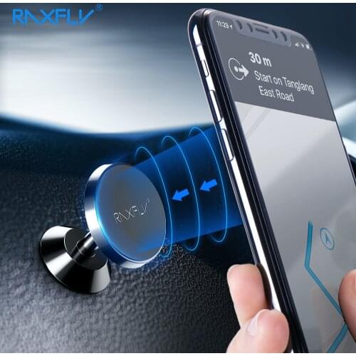 RAXFLY Magnetic Car Phone Holder For Xiaomi Redmi Note 7 Mi 9 360 Rotation Car Holder For iPhone X XS Max 7 8 Phone Stand Holder