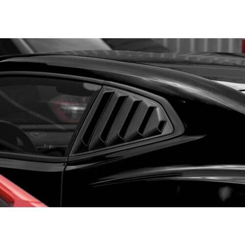 2pcs/set Car Rear Window Side Vent Louvers Scoop Cover Trim Sticker For Chevrolet Camaro 2017+ Car-styling ABS Black