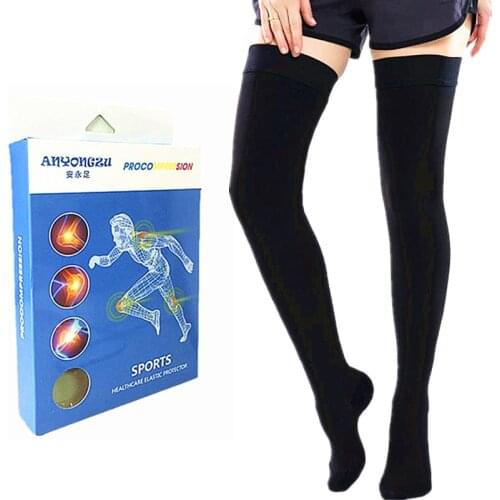 ANYONGZU Professional Medical Silicone Anti-skid Pressure Stocking Improve Blood Circulation Prevent Varicose Veins stocking