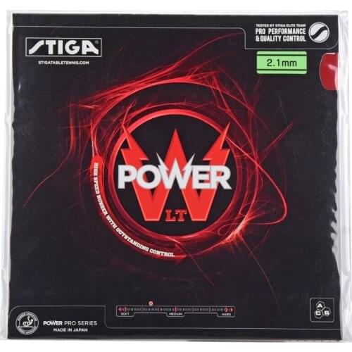 Original STIGA POWER LT Table Tennis Rubber With 2.1 MM Thickness Sponge High Speed Good Control Ping Pong Bat Sheet