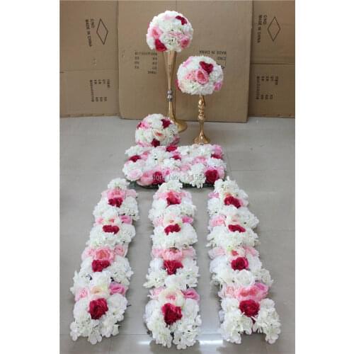 SPR Free Shipping new arrival mix color wedding table centerpiece flower wall backdrop road lead row and arch flower decoration