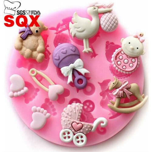 SQX Baby Silicone Mold For Fondant Cake Chocolate Decoration Candy Pastry Mould Kitchen accessories SQ1402