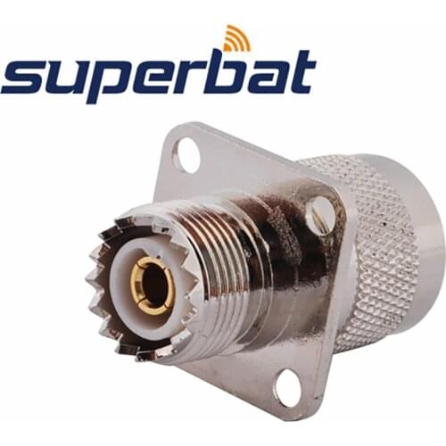 Superbat UHF Adapter UHF Plug to UHF Jack Panel Mount RF Coaxial Connector