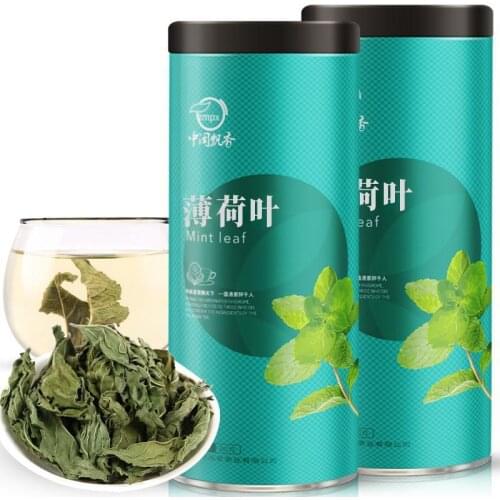 Fresh Mint Leaves, Thin Granules, Cool Health Tea, Lemon Slice 40g, Water in Gift Can, Free Shipping