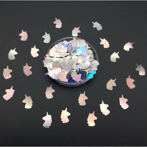 20g/Pack Size 5*8mm Ultrathin Unicorn Shape Nails Glitter Sequins For Nail Art Decoration Body Art Painting Nail DIY Decoration