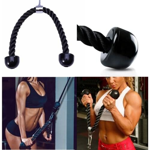 Triceps Rope Fitness Equipment Nylon Drawstring Biceps Triceps Back shoulder Exercise For Home Gym Pulldown Strength Trainning