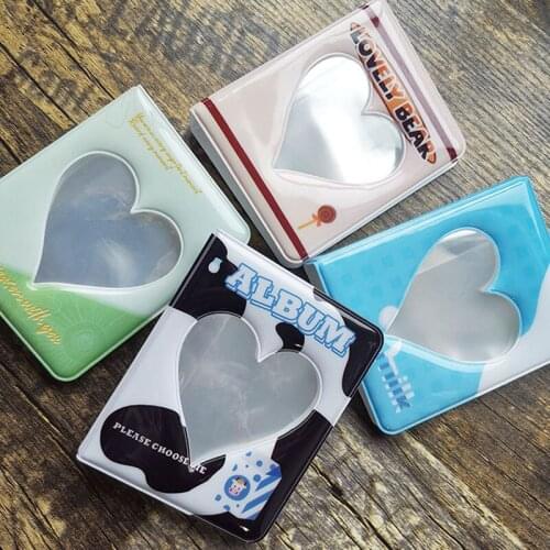 Loving Heart Photo Album Card Holder3 Inch Mini Photo Album Photocard Holder Name Card Collect Book Plug-in Card Bag