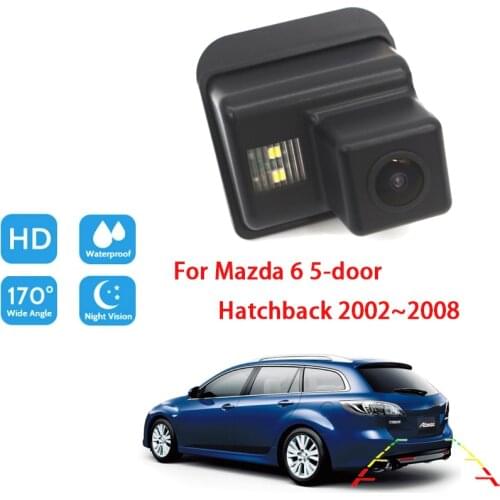 High Quality Rear view Parking Reverse Camera For Mazda 6 5-door Hatchback 2002 2003 2004 2005 2006 2007 2008 CCD Full HD RCA