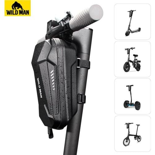 WILD MAN Rainproof Multifunctional Folding Bike Bag Bicycle Handlebar Bag Panniers EVA Hard Shell Front Cycling Bag Accessories