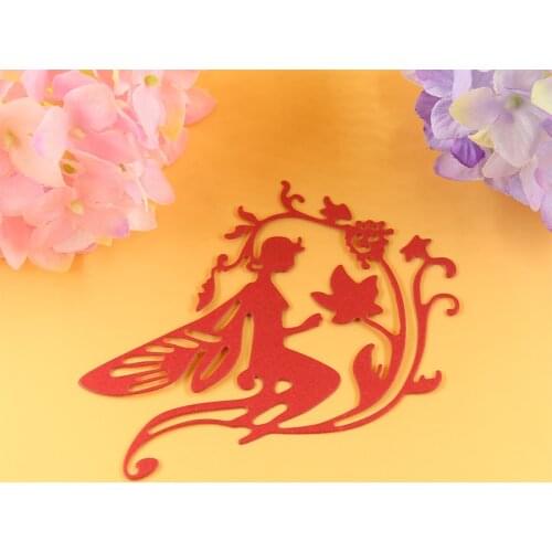 YLCD088 Flower Fairy Cutting Dies For Scrapbooking Stencils DIY Cards Album Decoration Embossing Folder Die Cutter Template Mold