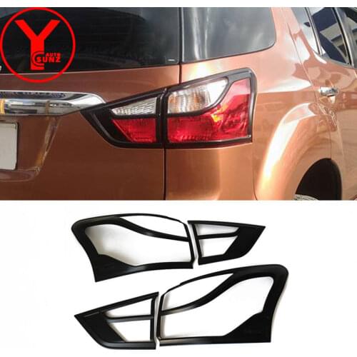 Tail light cover For ISUZU MUX MU-X 2013 2014 2015 2016 ABS black rear light car auto parts For isuzu mux accessories YCSUNZ