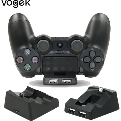 PS4 Charger Charging Dock Station for Sony PS4 Dual USB Joystick Gamepad Charger for Playstation 4/Slim/Pro Controller