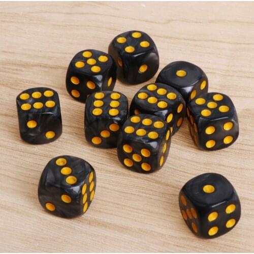 10pcs/Set Acrylic Polyhedral Digital Dice For Board Game Party Bar