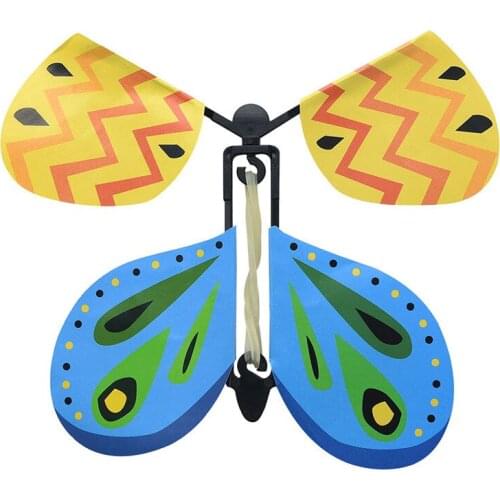 100pcs The magic butterfly flying butterfly with card Toy with empty hands solar butterfly wedding magic props magic tricks