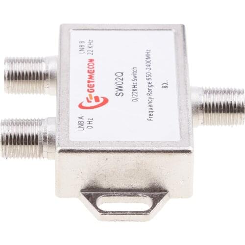 2 x 1 DiSEqC Multi Coaxial Switch 0/22KHz LNBF Multi Switch 950-2400MHz
