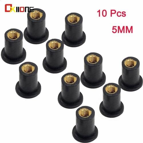 5MM Motorcycle Windscreen Well nut Rubber Well Nuts FOR Kawasaki ER6N ER6F ER-6N ER-6F Yamaha FZ6-S2 FZ6 S2 kawasaki Z750 Z800