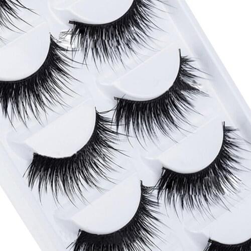 5 Pairs Makeup False Eyelashes Handmade Long Thick Fake Eye Lashes Extension Black Eyelashes set