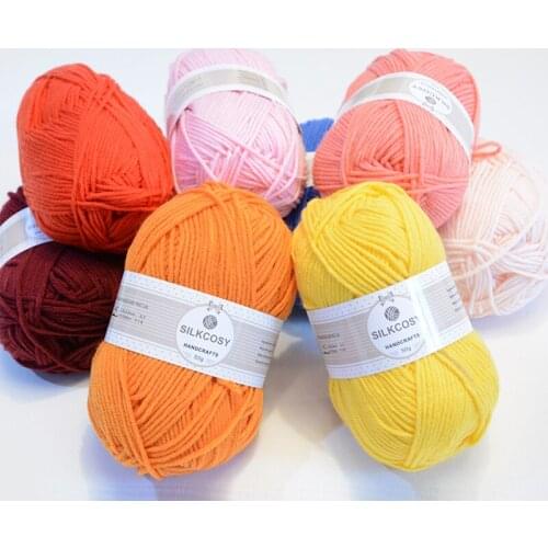 55 Grams/Ball Crochet Cotton Yarn For Knitting Cotton Baby Milk Thread Worsted Handmade Wool Line Cheap Clothing Sewing Supplies