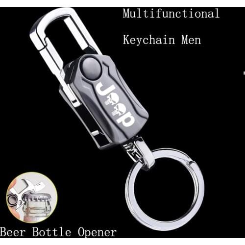 Car Key Chain With LOGO car Keychain Alloy Car Multifunction Keyring For JEEP Grand Cherokee Commander Renegad Car trinket