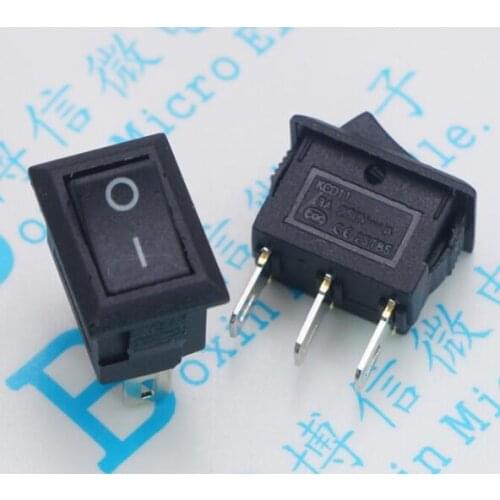 Free Shipping 50PCS KCD11 KCD11-3P 3PIN 2POSITION Rocker Switch 250VAC/3A 10x15mm button switches best quality
