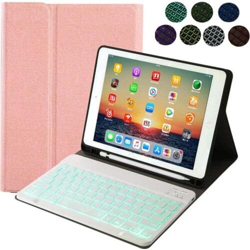 7 Colors Backlit Bluetooth Keyboard with case For ipad mini 1 2 3 Wireless Bluetooth Keyboard Case For Apple iPad Mini 4 5