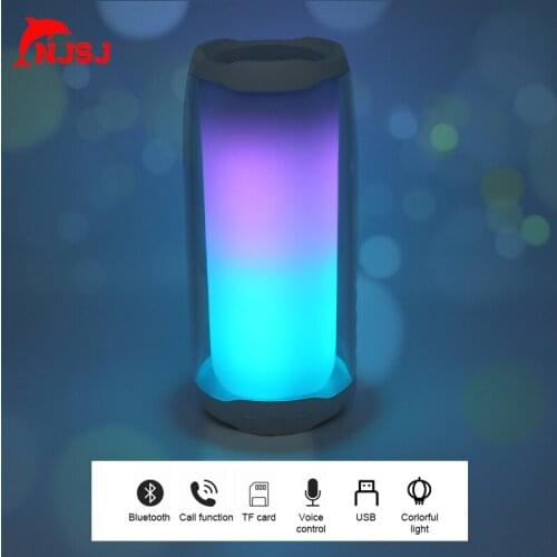 NJSJ RGB Portable Bluetooth Speaker Wireless With Battery USB Speakers for Phone PC Computer and MP3 Speaker Loudspeaker