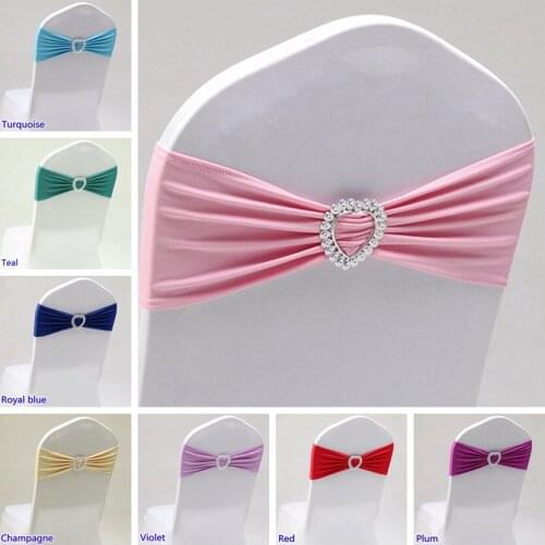 20 Colours Spandex Chair Sash Wedding Lycra Chair Band Stretch For Chair Covers Decoration Party Dinner Banquet Chair Sash