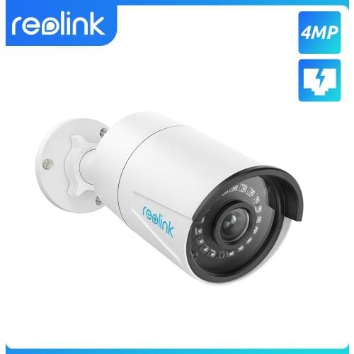 Reolink PoE IP camera 4MP outdoor audio night vision Remote view P2P Bullet security Camera B400 only works with Reolink PoE NVR