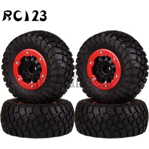 1:10 4PCS Bead-Lock Wheel Rim & 110MM Tires Tyre Short Course Truck FOR 1/10 RC Short-Course Truck Traxxas Slash HPI NEW ENRON
