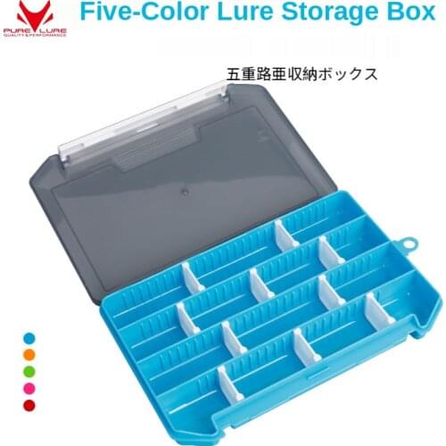 PURELURE Lure bait box one layer for hook, jig head , soft lure storage box fishing box tackle box
