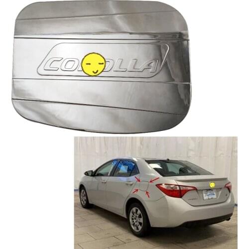 ABS Chrome Car fuel tank cover for Eleventh-generation Toyota E170 ALTIS Corolla (North America) 2014-2017 TANK COVER