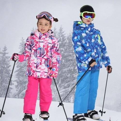 -30 degree New Ski Suit Children Ski Snowboard Clothes Warm Waterproof Snow snowboard Ski Jackets and Pants for Girls and Boys