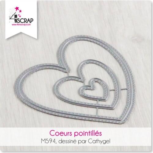 2021 AliliArts Metal Cutting Dies 3pc hearts diy Scrapbooking Photo Album Decorative Embossing PaperCard Crafts Die