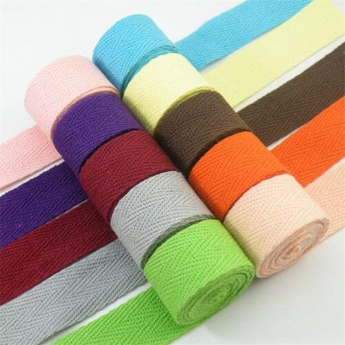New Colourful 20mm Chevron 100% Cotton Ribbon Webbing Herring Bonebinding Tape Lace Trimming for Packing Accessories DIY 3yards