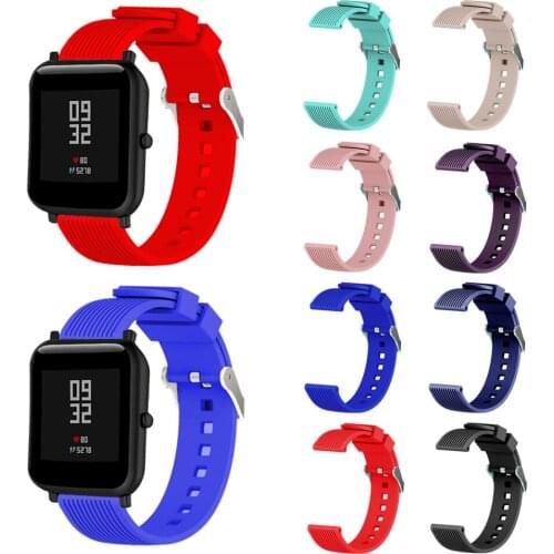 Watch Band Straps For Xiaomi Huami Amazfit Bip Lite/S/U Pro/GTS 2 Mini/2e/GTR 42mm Watchstrap 20mm Sport Silicone Bracelet Belt