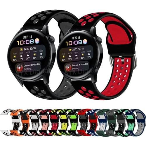 22mm Silicone Strap For Huawei Watch GT 2 Pro/2 46mm/2E/GT Sport Watchband Replacement Bracelet For Huawei Watch 3/3 Pro Correa