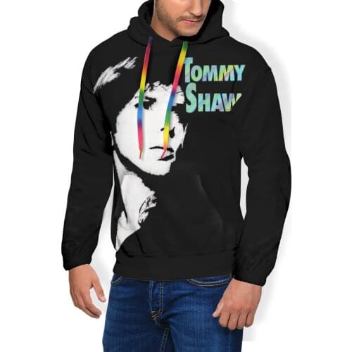 Styx Hoodie Tommy Shaw 1987 Ambition AOR Hoodies Polyester Long Length Pullover Hoodie Nice Streetwear Hoodies